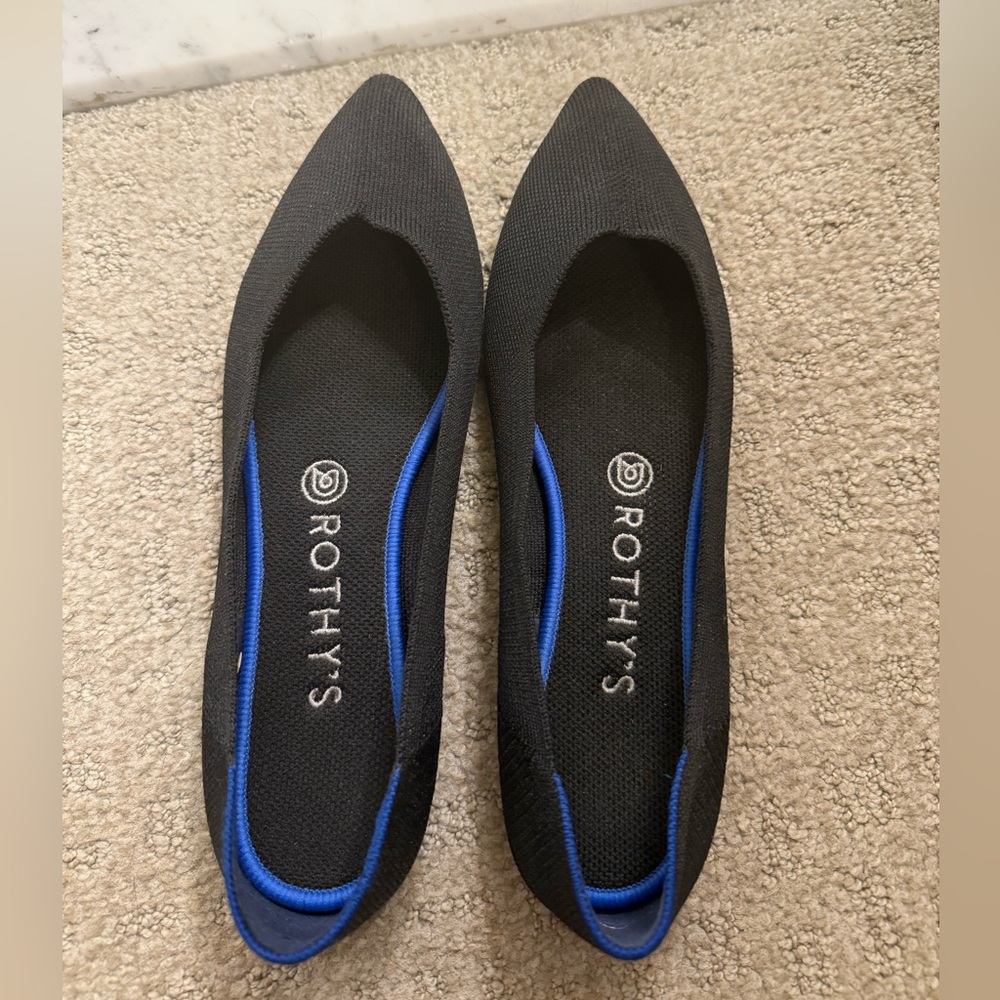 Rothy's Black and Blue Flats